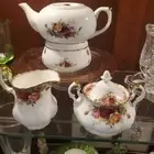 RARE Royal Albert Bone China Old Country Roses Set With Teapot Warmer