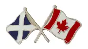 Canada Flag & Scotland Flag Friendship Courtesy Pin Badge