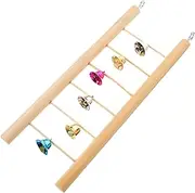 CIYODO Hanging Bird Climbing Ladder for Parakeets Wooden Step Ladder with for Bird Cage Promotes Exercise and Play