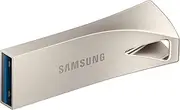[Samsung] BAR Plus 3.1 USB Flash Drive, 128GB, 400MB/s, Rugged Metal Casing, Storage Expansion for Photos, Videos, Music, Files, MUF-128BE3/AM, Champagne Silver