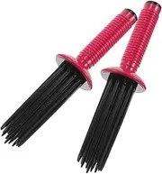 MUCKLILY 2Pcs Slip Curling Brush Lightweight Hair Styling Comb for Curly Hair for Travel Go Styling Durable Design for Easy Maintenance