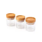 Ryot 3 Glass Jar Box w/ Beech Lid - [Colour: Clear]