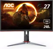 27" Curved Frameless Ultra-Fast Gaming Monitor, FHD 1080P, 0.5Ms 240Hz
