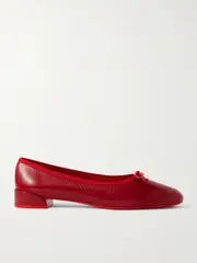 [Christian Louboutin] Christian Louboutin - Sweetie Jane Patent-leather Flats - Red - IT38.5 IT 38.5 Red