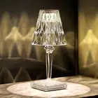 Portable Crystal Diamond Table Lamp,3 Color Touch Control Rechargeable Lamp,Acry