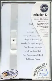 25 Wilton White Wedding Invitations Kits with Ribbon & Bow "Shimmer & Shine"