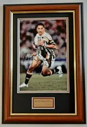 Benji Marshall 2005 Wests Tigers Signed Action Photo Framed Memorabilia