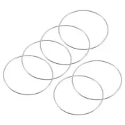 120mm(4.72") OD Metal O Ring Non-Welded Craft Hoops for DIY Silver Tone 6pcs