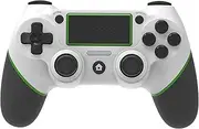 Wireless Controller Gamepad for PS4/PS4 Slim/PS4 Pro with USB Charge Cable with Vibration, Clickable Touchpad, Audio Function, Light Bar and Anti-Slip(WhiteGreen)