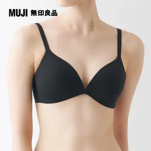 女棉混彈性無鋼圈一體成形胸罩【MUJI 無印良品】