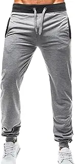[JEShifangjiusu] Mens Modern City Style Daily Lounge Pants Open Bottom Sweatpant Stretch Quick Dry Athletic Workout Trouser (Grey,X-Large)