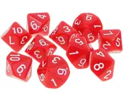 10PCS Polyhedral Dice Dice Game Dice for DND RPG Board Game Card Game Digital dice Dungeons and Dragons game dice - Rot