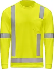 [Red Kap] Men's Hi-Visibility Long Sleeve Performance Core Tee, Type R, Class 3