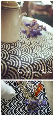 在飛比找Yahoo!奇摩拍賣優惠-日式 棉麻 裝飾巾 浮世繪 桌巾 桌布 蓋布 背景布 日本 