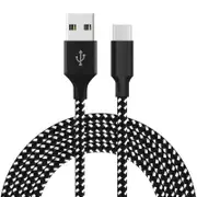 Catzon 1M 2M 3M Several Packs USB Type C Cable Nylon Braided Phone Cable Fast Charger Cable USB Cord -Black White