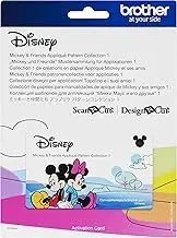 Brother ScanNCut Disney Pattern Collection 3 CADSNP03, Mickey and Friends Appliques, Includes 33 Intricate Designs for Home Décor, Vinyl Wall Art, Iron-on Transfers for Clothing, and More