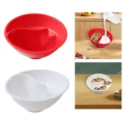 Divided Cereal Bowl Container Cereal Separator Bowl for Home Kitchen Noodles