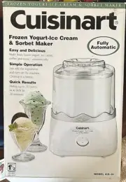 Cuisinart Frozen Ice Cream Yogurt Sorbet Maker, Model ICE-20 1.5 Quart BRAND NEW