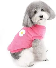 ZUNEA Small Dog Jumper Winter Warm Fleece Jacket Coat Puppy Clothes Soft Comfortable Velvet Sweater Pet Pullover Apparel Christmas Chihuahua Clothing for Dogs Girls Hotpink XXL