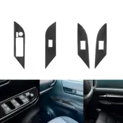 4X Carbon Fiber Door Control Panel Cover Trim For Toyota Hilux 2015-2021 Type A (for: Toyota)