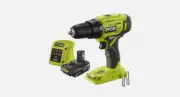 Ryobi 18V ONE+ Power Cordless Drill Driver Starter Kit with Battery + Charger