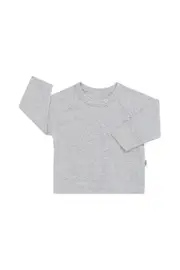 [Bonds] Bonds Baby Roomies Long Sleeve Ringer Tee in New Grey Marle Size: 6-12 Months, Aussie Cotton 6-12 Months New Grey Marle