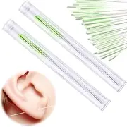 [CHCOML] Disposable Ear Floss for Ear Hole, 120Pcs Ear Hole Floss Earrings Hole Cleaner Disposable Piercing Aftercare Cleaner Earrings Piercing Cleaning Line,Disposable Ear Floss Piercied Ears Cleaning Line