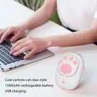 Necklace Fan Cat Claw Style 3 Speed Mode USB Charge 2000mAh Hands Free Emb
