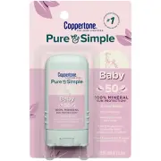 Coppertone Pure & Simple Baby Cocoa Butter Mineral Sunscreen Stick SPF 50
