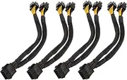 IsMwav 4 Pcs CPU 8 Pin Splitter ATX CPU 8 Pin Female to Dual 8(4+4) Pin Male EPS 12V for Motherboard Power Adapter Cable