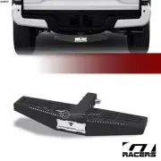 Textured Blk Wide Mesh Style Rear Bumper Trailer Hitch Step+2" Tow Receiver G08