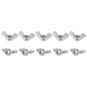 #8-32(D) Butterfly Wing Nuts 10Pack Wing-Nut Silver Tone