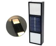 Wall Light Intelligent Control Solar Energy Waterproof Solid Bright Illumination Decorating Waterproof Modern Decor Wall Light for Outdoor-2#