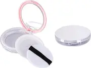 GARENDE 2Pcs Compact Powder Container with Mirror Mesh Sifter, 5G Convenient Refillable Portable for Woman, Empty Powder Box