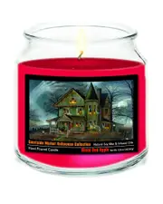 Courtside Market Halloween Collection Haunted House Blood Red Apple Soy Wax Candle