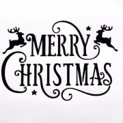 Merry Christmas Stencil - Reusable Plastic Stencil - DIY Home Decor