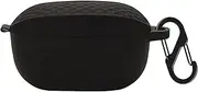 VAEKNVG Silicone Case Compatible with JBL Vibe 100 TWS - True Wireless in-Ear Headphones Shockproof Protective Earbuds Cover with Carabiner Accessories(Black)