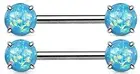 Body Accentz® Opal Glitter Front Facing Prong set 316L surgical sold as pair