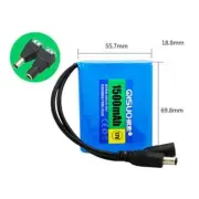 for Various 12 V lamps + Charger DC 12V 1500mAh Rechargeable Li-Battery Pack New