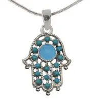 Ethnic Style lucky charm Hamsa Hand success Protection Necklace Beads Pendant