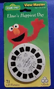 SEALED Sesame St Street Elmo's Happiest Day view-master 3 Reels Blister Pack