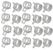 20 Pcs 16mm Spring Band Type Action Fuel Hose Pipe Low Pressure Air Clip Clamp