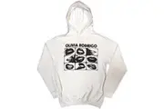 Olivia Rodrigo | Official Band Hoodie | Threshold Lips Grid White