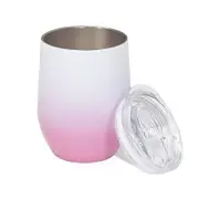Catzon 360ml Stainless Steel Insulated Coffee Tumbler Stemless with Sliding Lid-Pink