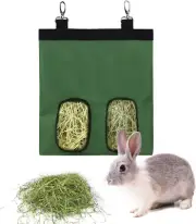 Rabbit Hay Feeder Bag, Guinea Pig Hay Feeder Storage，Larege Size 600D Oxford Clo