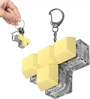Fizepgo Keyboard Fidget Clicker Keychain,4 Key Shaft Tester Toy - Keyboard Finger Toy, Funny Keychain Sensory Toy for Men, Women