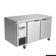 Thermaster Stainless Steel Double Door Workbench Freezer - Under Bench Freezers (TS1200BT)