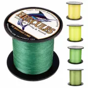 HERCULES Weave PE Tackle 4 Strands Super Strength Braided Fishing Line 10-300lbs