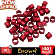 20 PCS Aluminium Closed-loop Leg Bands Parrot Dove Birds Pigeons 8MM Super Red