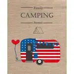 FAMILY CAMPING JOURNAL: A CAMPSITE LOGBOOK FOR FAMILIES, RV JOURNAL, CAMPING DIARY OR GIFT FOR CAMPERS OR HIKERS JEANS FABRIC COVER